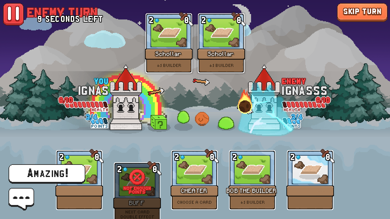 Tower Card Game Pixel Art